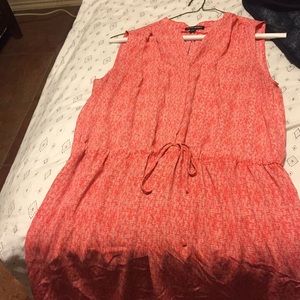 Pink summer dress w/ cinched waist